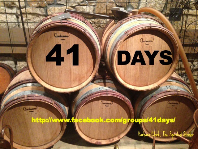 41 Days FB group on wine barrels