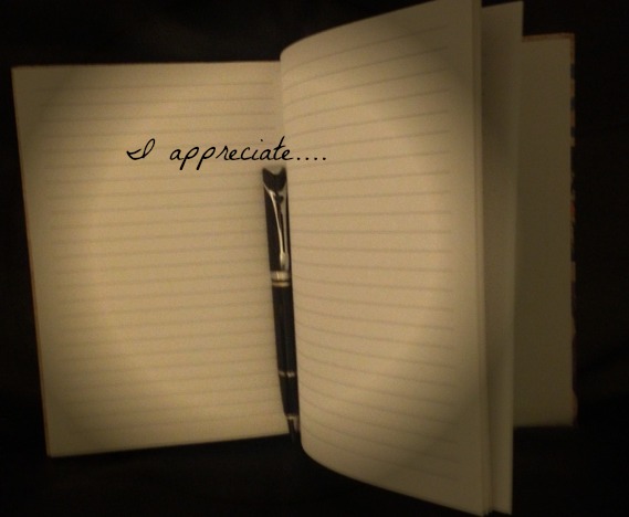 Journal with pen appreciation